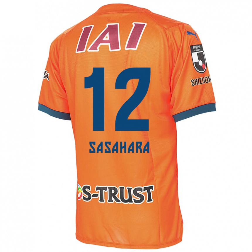 Kids Football Kenshin Sasahara #12 Orange Blue Home Jersey 2024/25 T-Shirt Uk