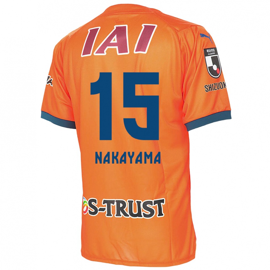 Kids Football Atsuki Nakayama #15 Orange Blue Home Jersey 2024/25 T-Shirt Uk