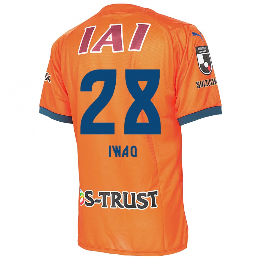 Kids Football Takeru Iwao #28 Orange Blue Home Jersey 2024/25 T-Shirt Uk