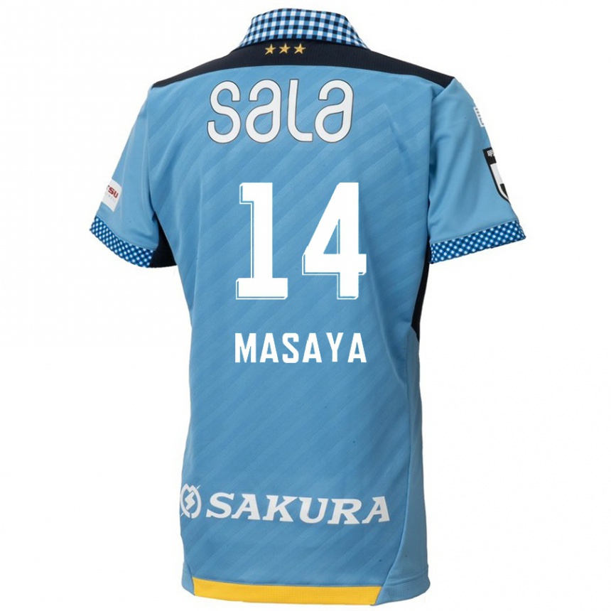 Kids Football Masaya Matsumoto #14 Blue Black Home Jersey 2024/25 T-Shirt Uk