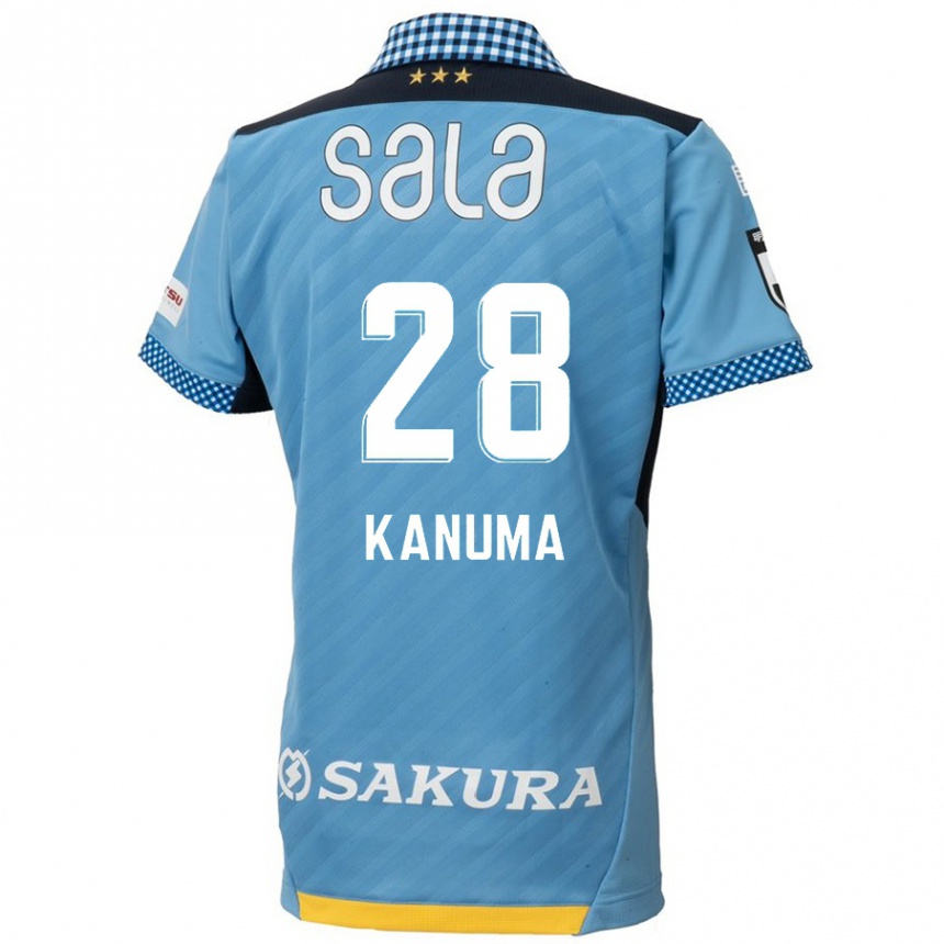 Kids Football Naoki Kanuma #28 Blue Black Home Jersey 2024/25 T-Shirt Uk