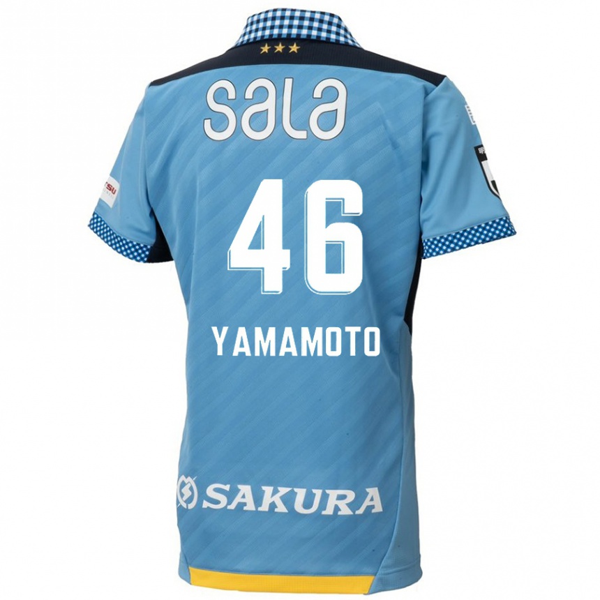 Kids Football Shota Yamamoto #46 Blue Black Home Jersey 2024/25 T-Shirt Uk