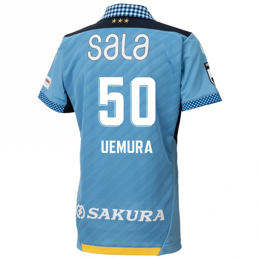 Kids Football Hiroto Uemura #50 Blue Black Home Jersey 2024/25 T-Shirt Uk