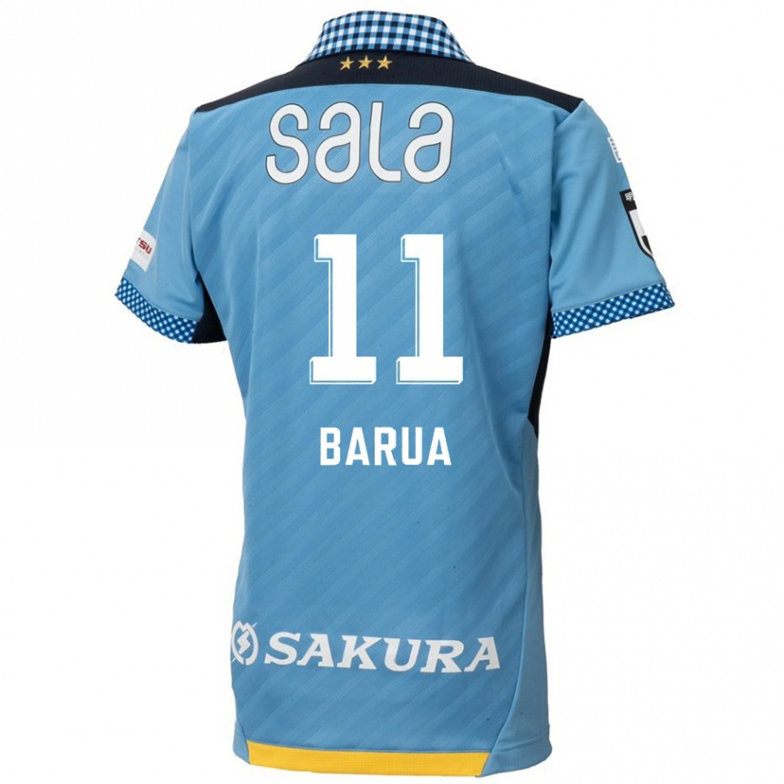 Kids Football Roi Barua #11 Blue Black Home Jersey 2024/25 T-Shirt Uk