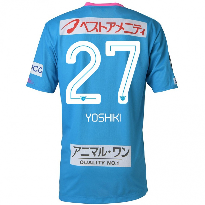 Kids Football Yoshiki Narahara #27 Blue Pink Home Jersey 2024/25 T-Shirt Uk