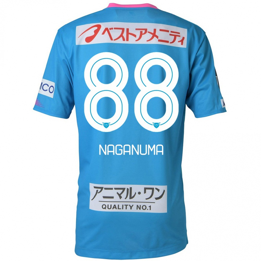 Kids Football Yoichi Naganuma #88 Blue Pink Home Jersey 2024/25 T-Shirt Uk