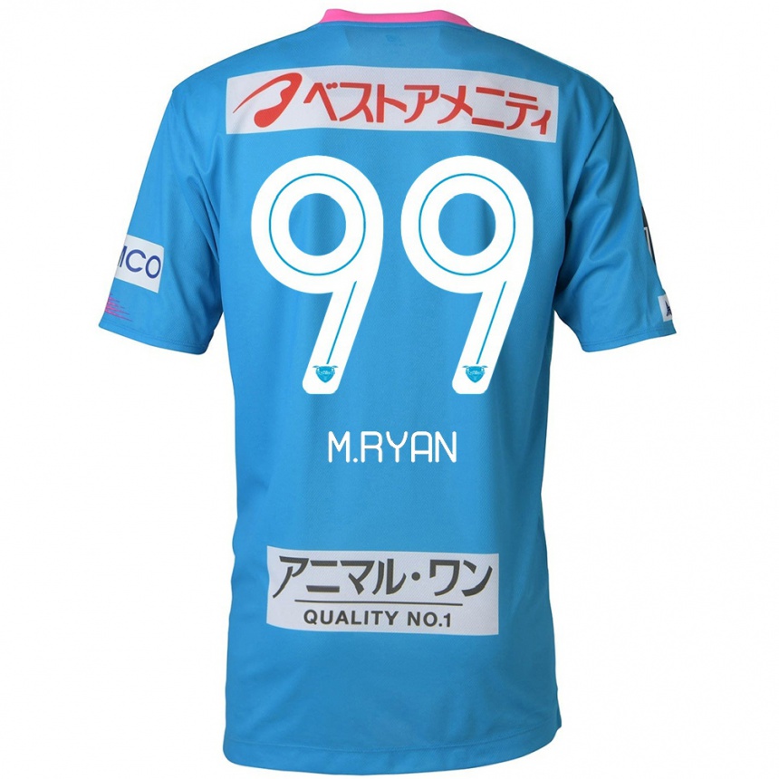 Kids Football Marcelo Ryan #99 Blue Pink Home Jersey 2024/25 T-Shirt Uk