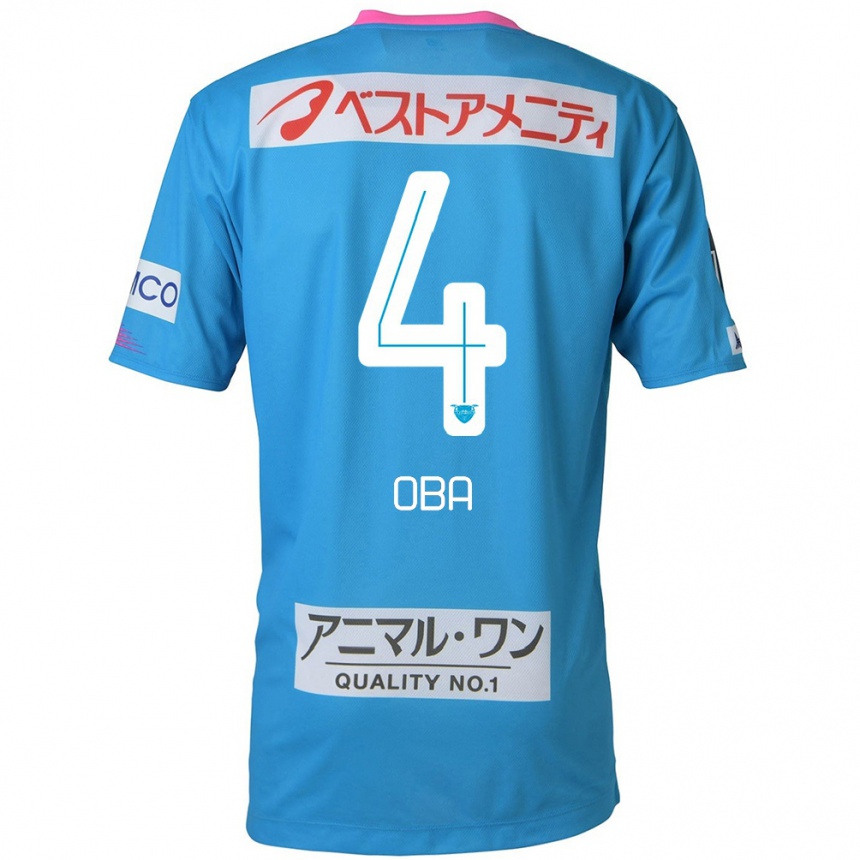 Kids Football Shotaro Oba #4 Blue Pink Home Jersey 2024/25 T-Shirt Uk