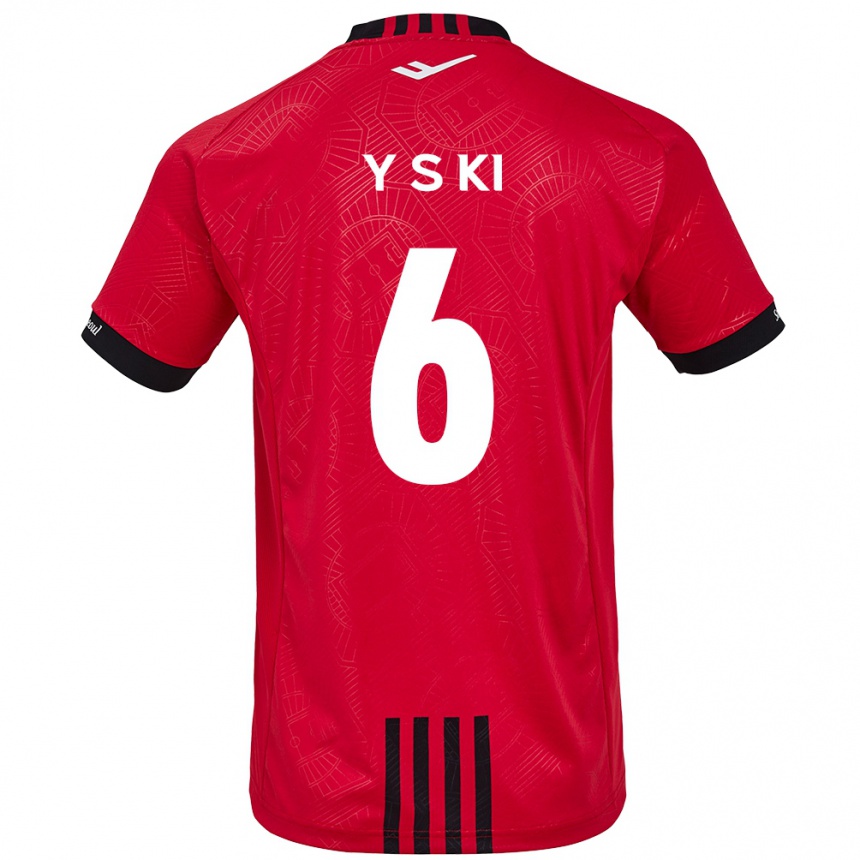 Kids Football Sung-Yueng Ki #6 Red Black Home Jersey 2024/25 T-Shirt Uk