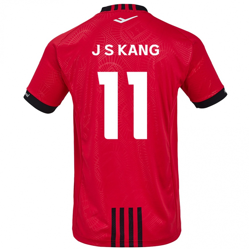 Kids Football Seong-Jin Kang #11 Red Black Home Jersey 2024/25 T-Shirt Uk