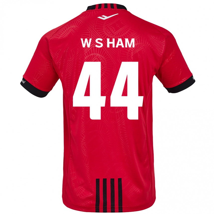 Kids Football Sun-Woo Ham #44 Red Black Home Jersey 2024/25 T-Shirt Uk