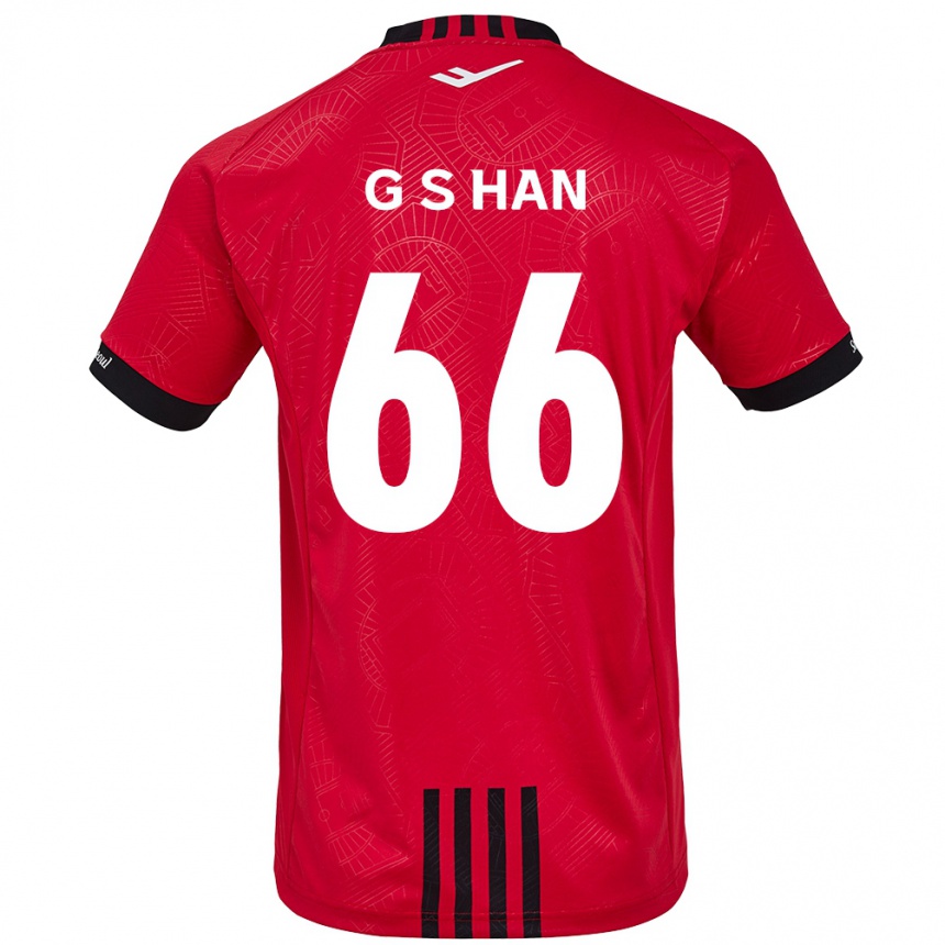 Kids Football Seung-Gyu Han #66 Red Black Home Jersey 2024/25 T-Shirt Uk