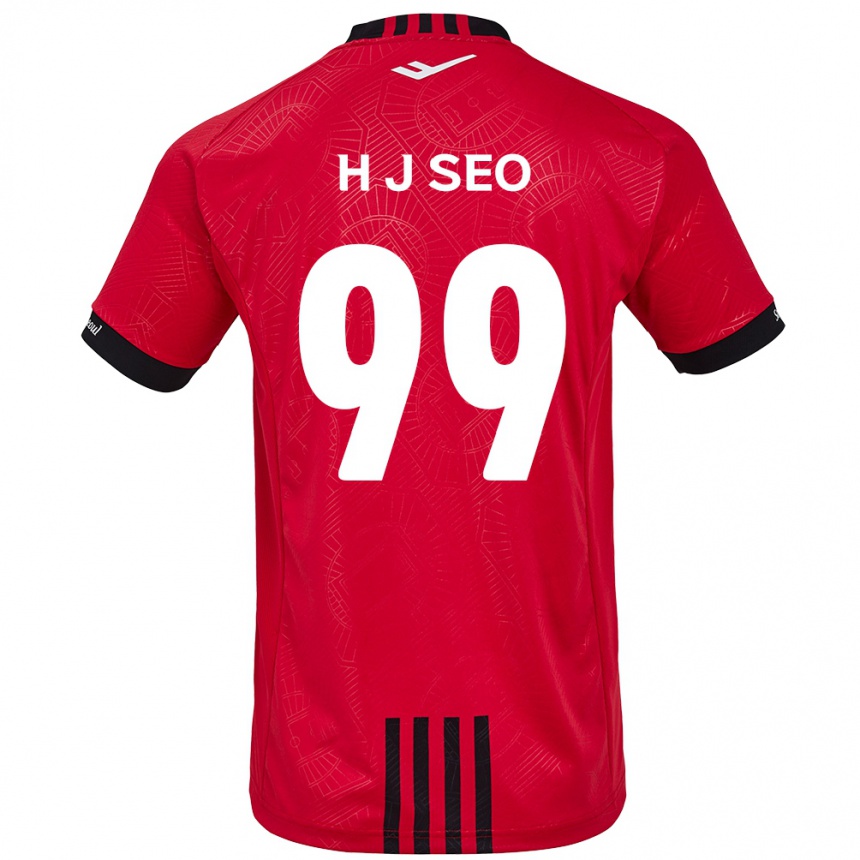 Kids Football Ju-Hwan Seo #99 Red Black Home Jersey 2024/25 T-Shirt Uk