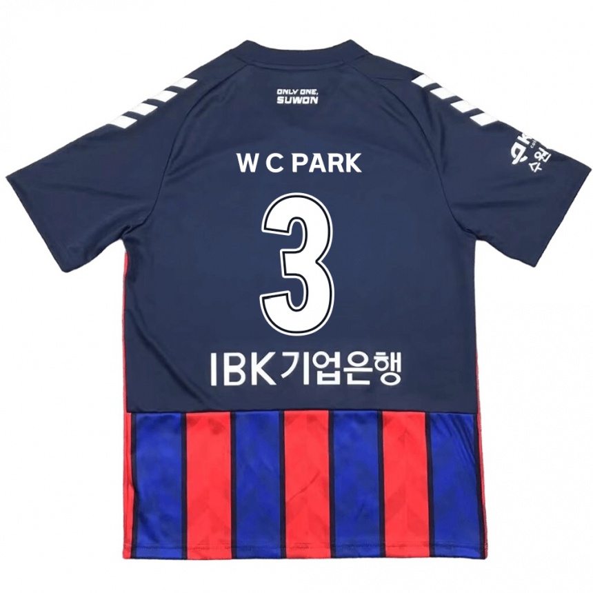 Kids Football Cheol-Woo Park #3 Blue Red Home Jersey 2024/25 T-Shirt Uk