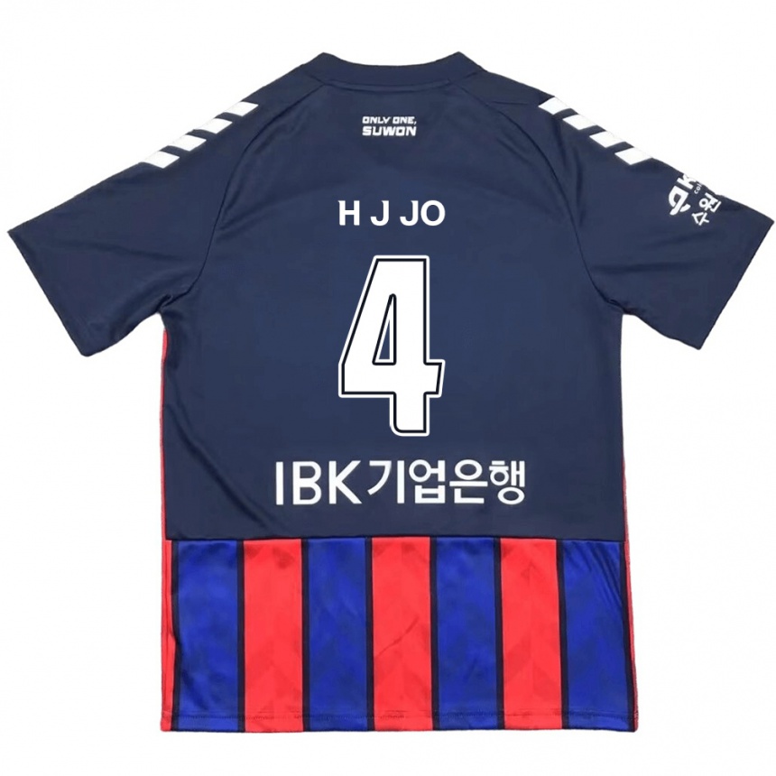 Kids Football Jun-Hyun Jo #4 Blue Red Home Jersey 2024/25 T-Shirt Uk