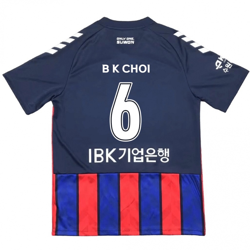 Kids Football Kyu-Baek Choi #6 Blue Red Home Jersey 2024/25 T-Shirt Uk