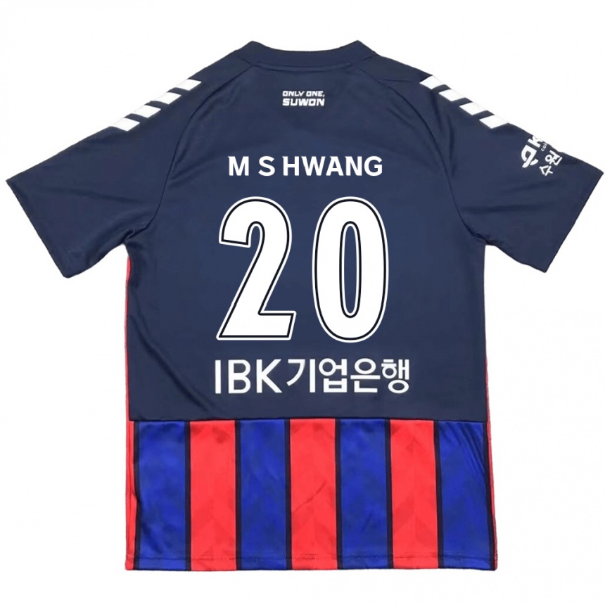 Kids Football Soon-Min Hwang #20 Blue Red Home Jersey 2024/25 T-Shirt Uk