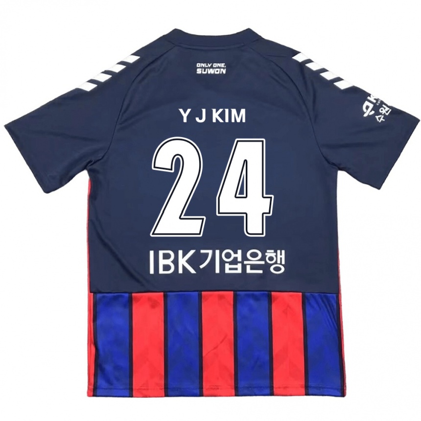 Kids Football Ju-Yeop Kim #24 Blue Red Home Jersey 2024/25 T-Shirt Uk