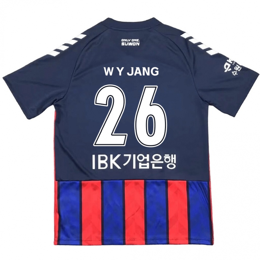 Kids Football Young-Woo Jang #26 Blue Red Home Jersey 2024/25 T-Shirt Uk