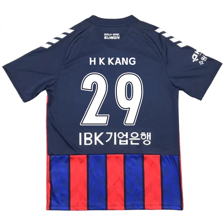 Kids Football Kyo-Hun Kang #29 Blue Red Home Jersey 2024/25 T-Shirt Uk