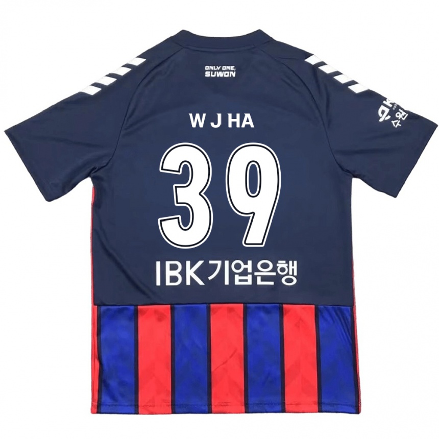 Kids Football Jung-Woo Ha #39 Blue Red Home Jersey 2024/25 T-Shirt Uk