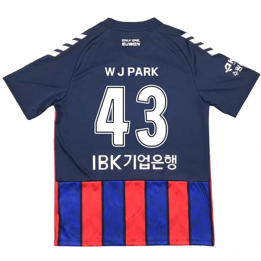 Kids Football Jin-Woo Park #43 Blue Red Home Jersey 2024/25 T-Shirt Uk