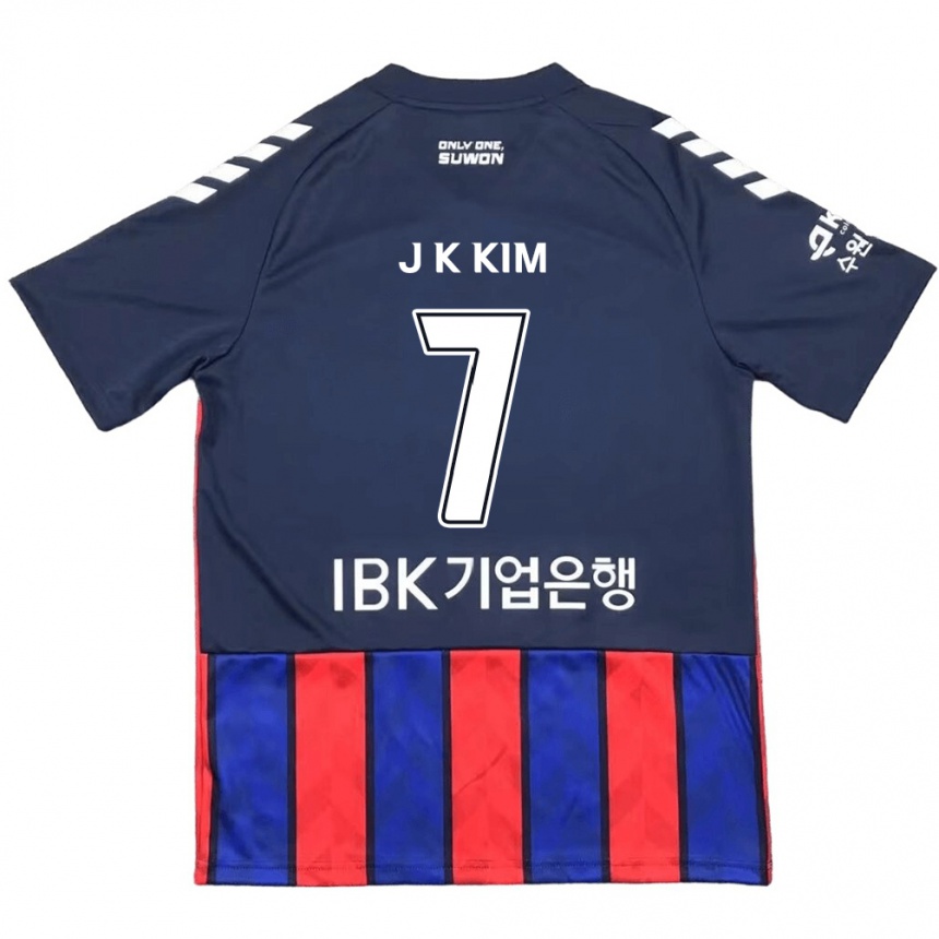 Kids Football Ki-Jun Kim #7 Blue Red Home Jersey 2024/25 T-Shirt Uk