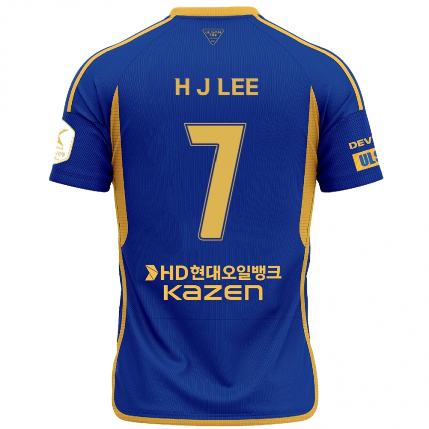 Kids Football Jae-Hun Lee #7 Blue Yellow Home Jersey 2024/25 T-Shirt Uk