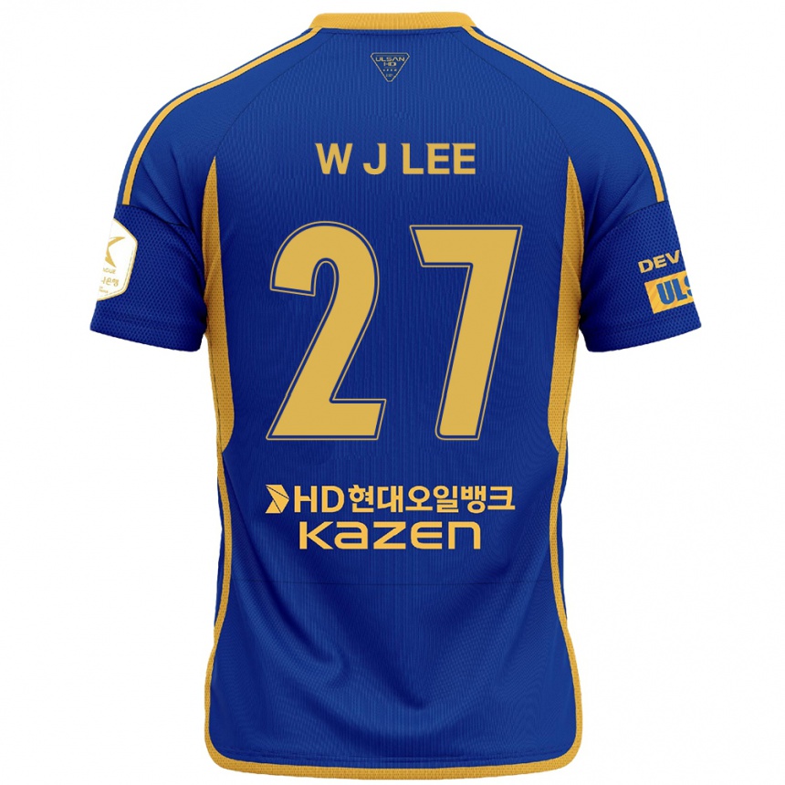 Kids Football Ji-Woo Lee #27 Blue Yellow Home Jersey 2024/25 T-Shirt Uk