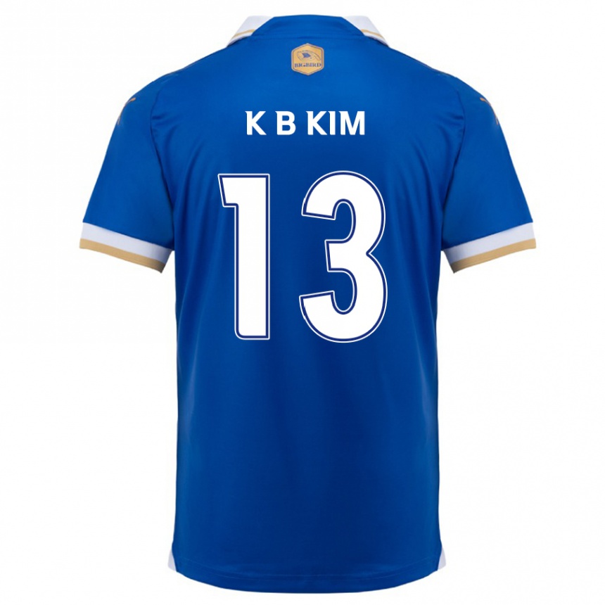 Kids Football Bo-Kyung Kim #13 Blue White Home Jersey 2024/25 T-Shirt Uk