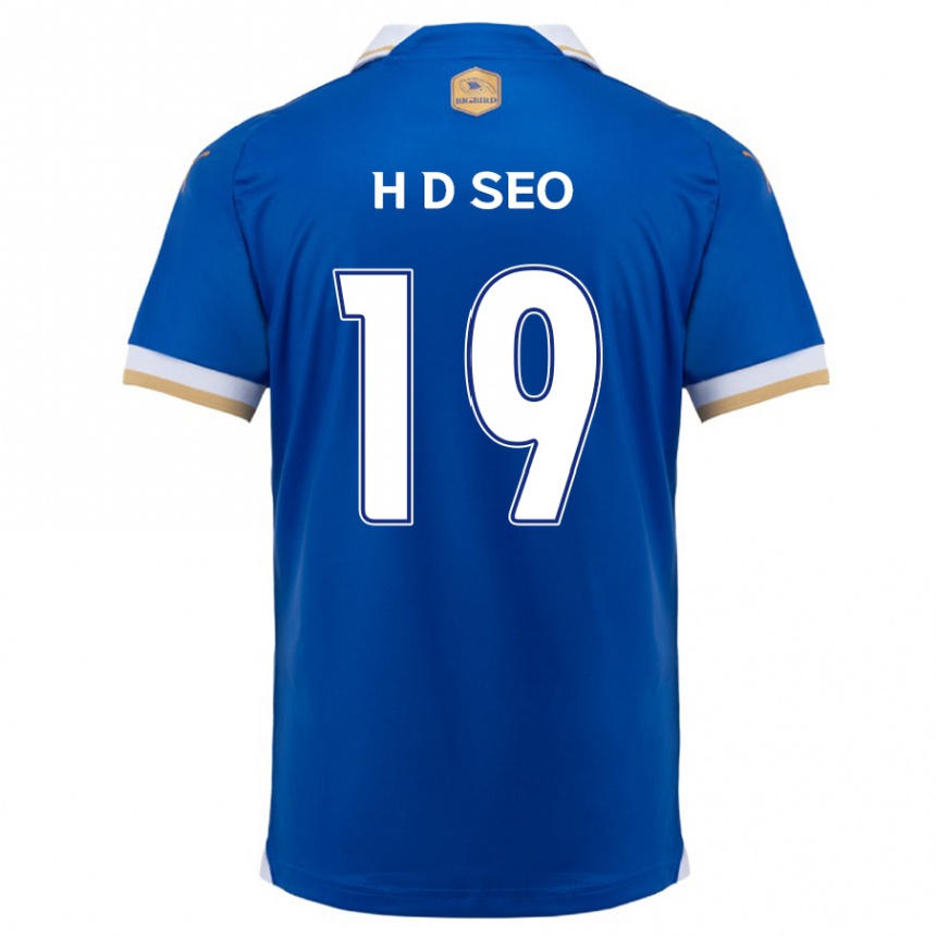 Kids Football Dong-Han Seo #19 Blue White Home Jersey 2024/25 T-Shirt Uk