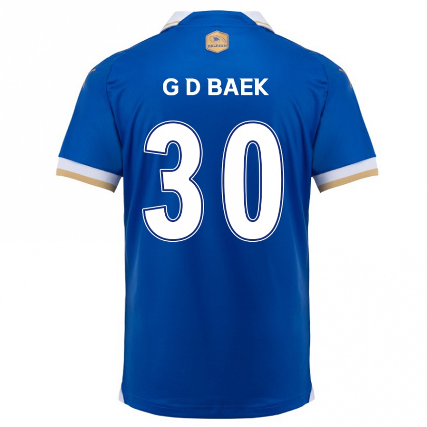 Kids Football Dong-Gyu Baek #30 Blue White Home Jersey 2024/25 T-Shirt Uk