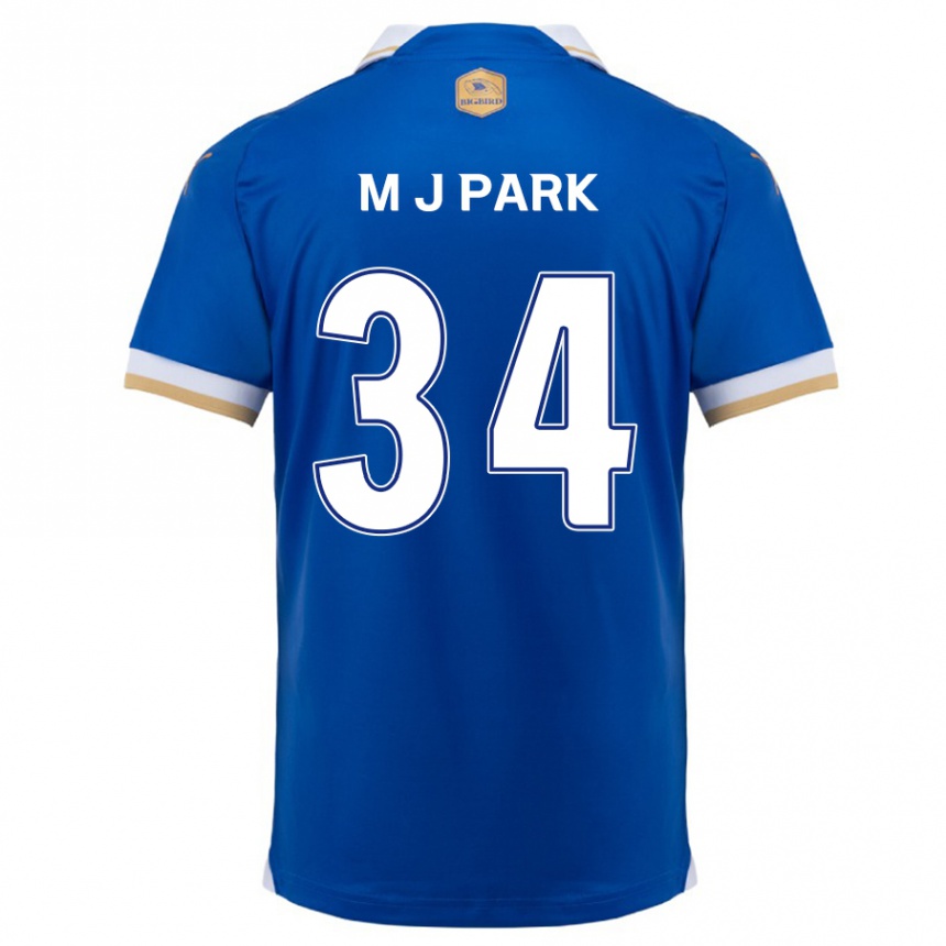 Kids Football Ji-Min Park #34 Blue White Home Jersey 2024/25 T-Shirt Uk