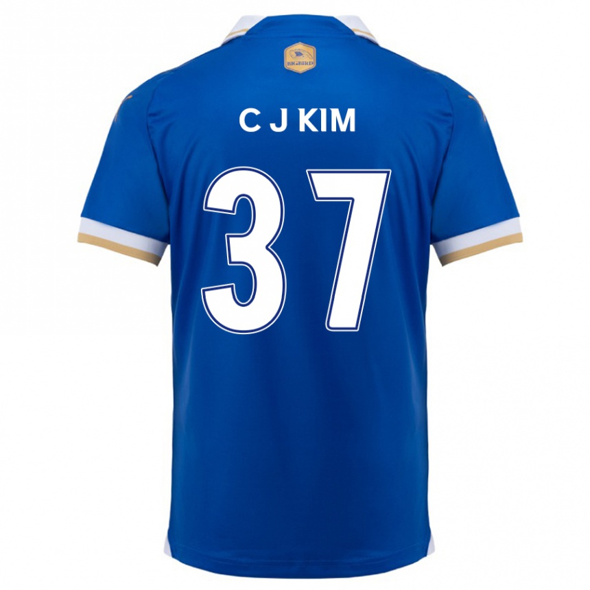 Kids Football Joo-Chan Kim #37 Blue White Home Jersey 2024/25 T-Shirt Uk