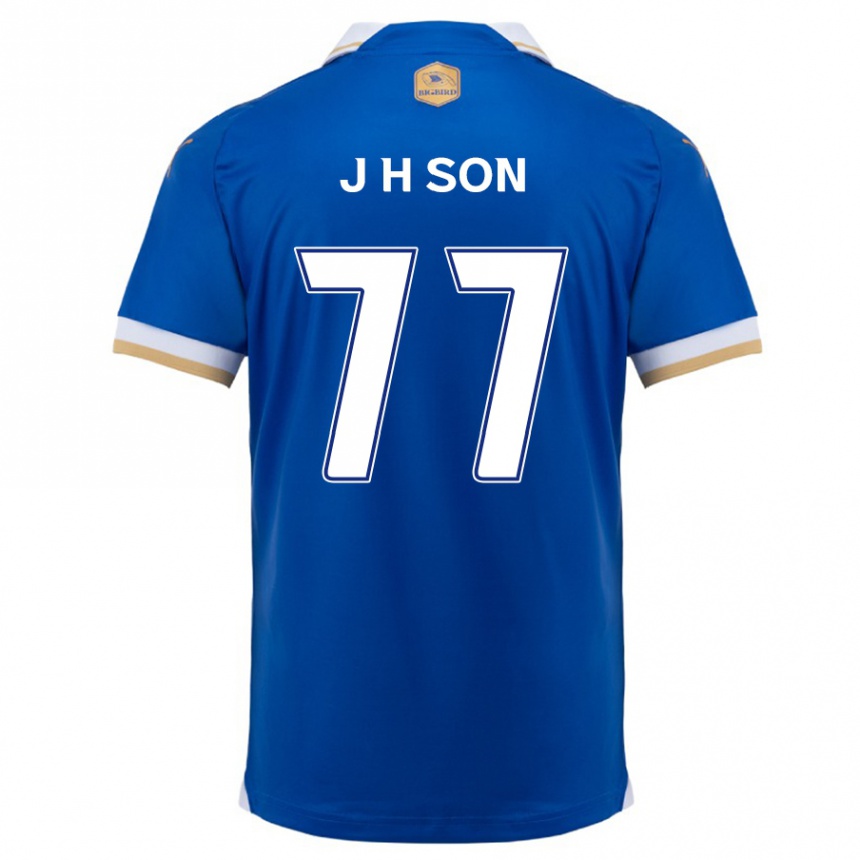 Kids Football Ho-Jun Son #77 Blue White Home Jersey 2024/25 T-Shirt Uk