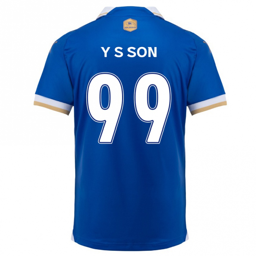 Kids Football Suk-Yong Son #99 Blue White Home Jersey 2024/25 T-Shirt Uk