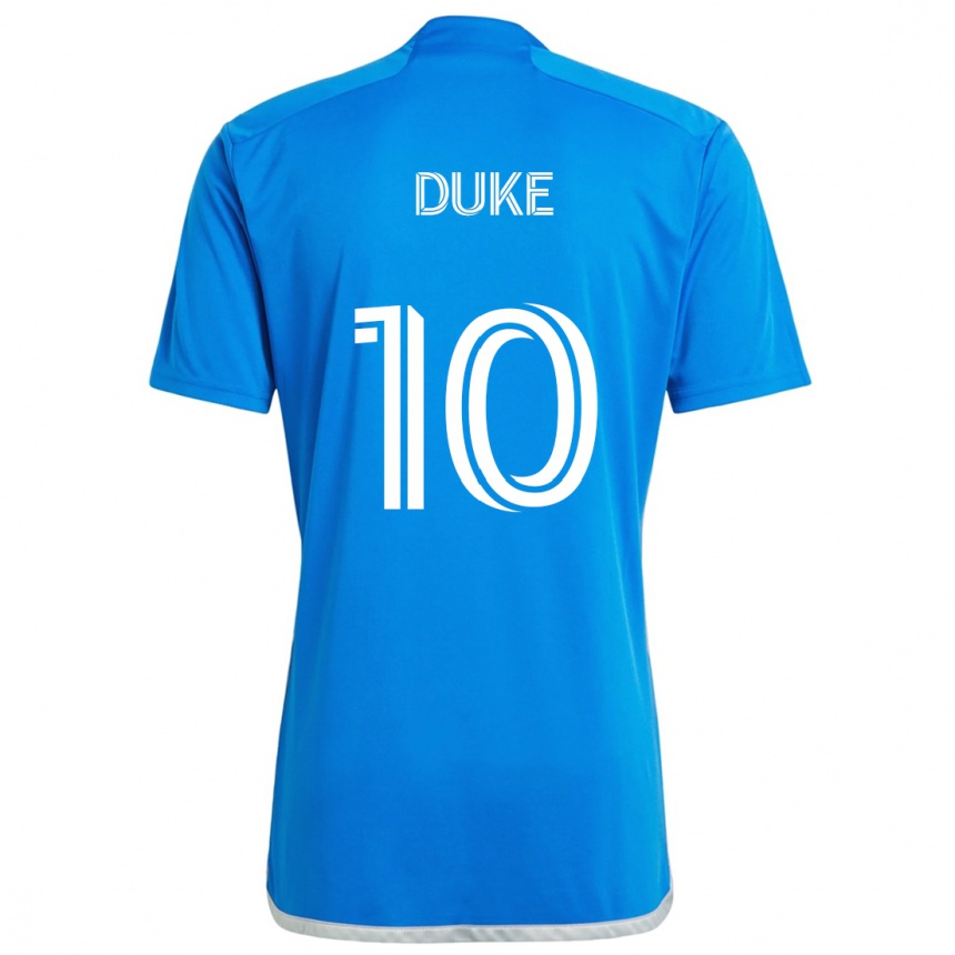 Kids Football Bryce Duke #10 Blue White Home Jersey 2024/25 T-Shirt Uk