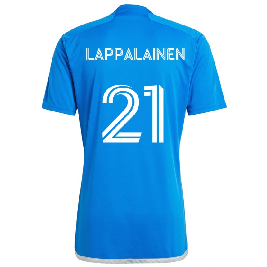 Kids Football Lassi Lappalainen #21 Blue White Home Jersey 2024/25 T-Shirt Uk