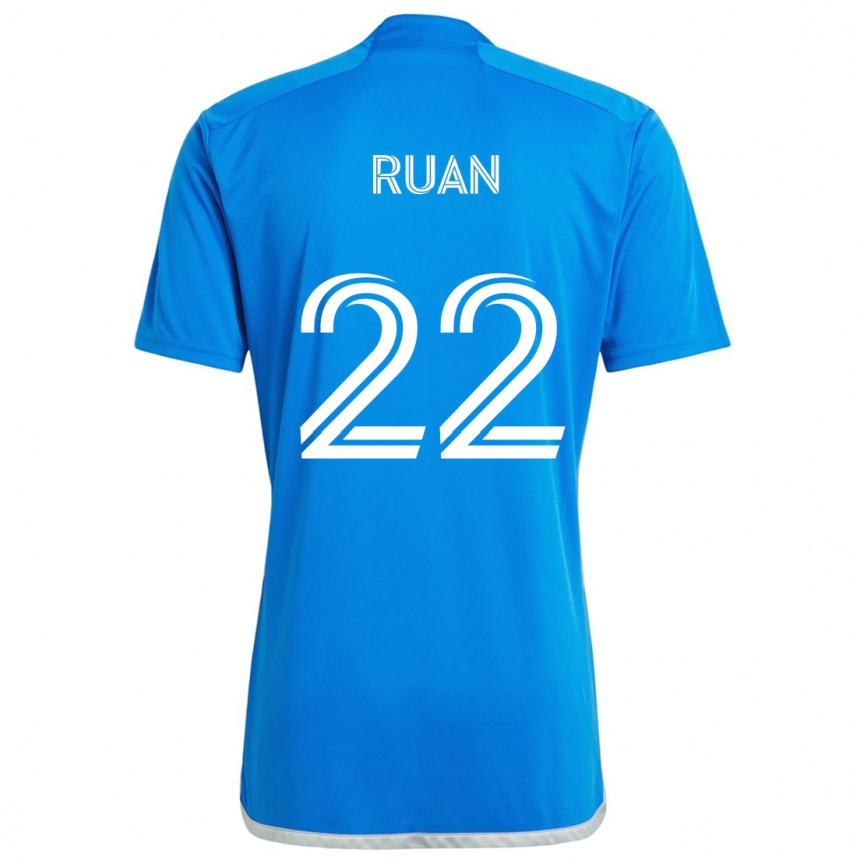 Kids Football Ruan #22 Blue White Home Jersey 2024/25 T-Shirt Uk