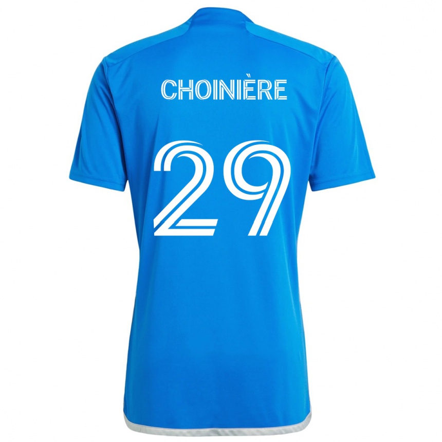 Kids Football Mathieu Choinière #29 Blue White Home Jersey 2024/25 T-Shirt Uk