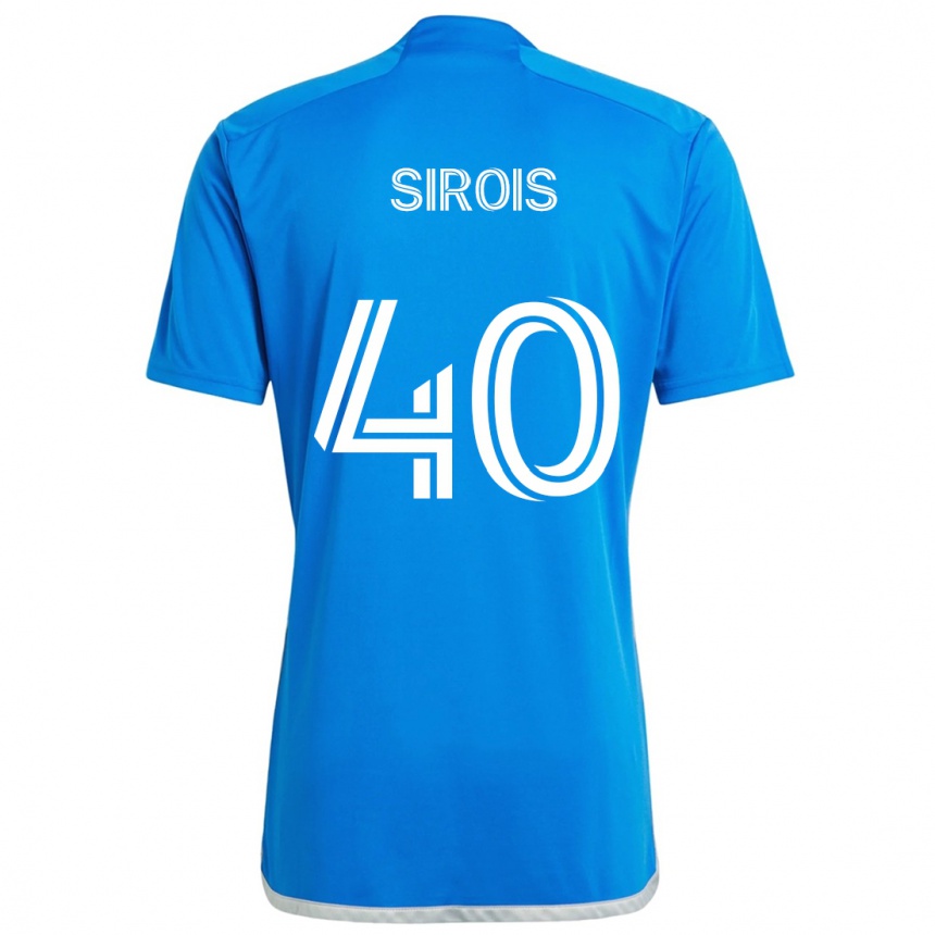 Kids Football Jonathan Sirois #40 Blue White Home Jersey 2024/25 T-Shirt Uk