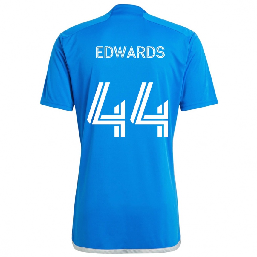 Kids Football Raheem Edwards #44 Blue White Home Jersey 2024/25 T-Shirt Uk