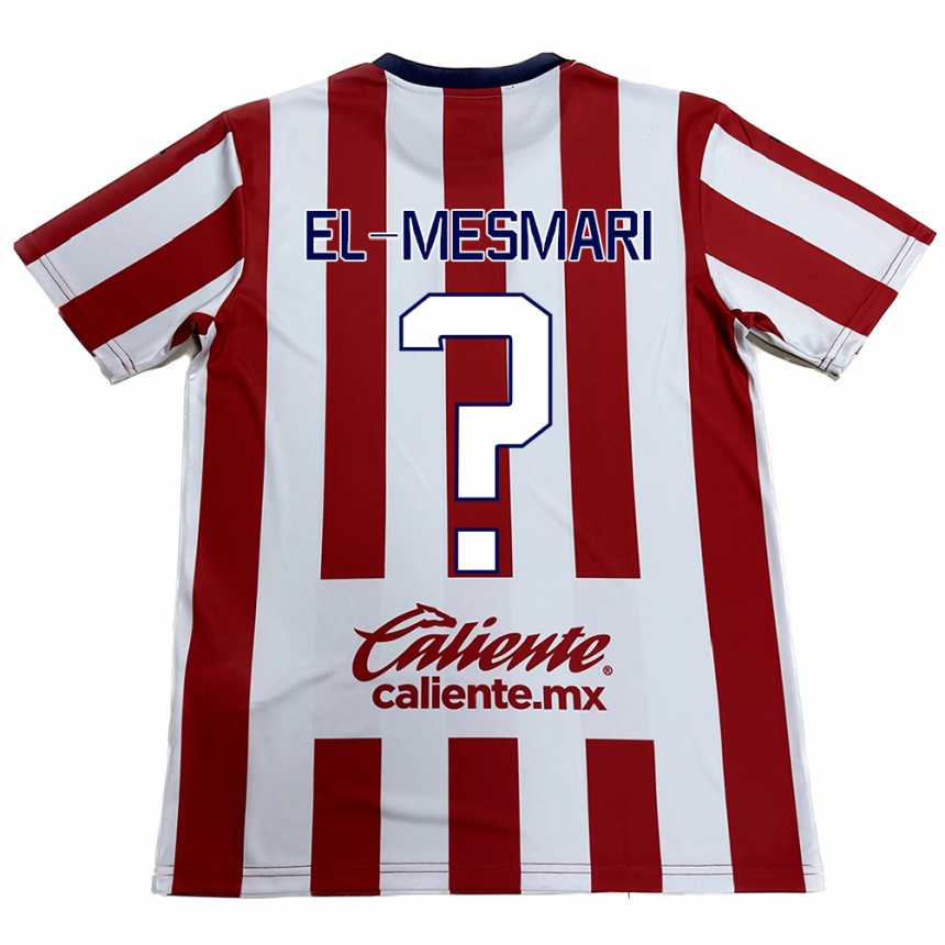 Kids Football Bruce El-Mesmari #0 Red White Home Jersey 2024/25 T-Shirt Uk