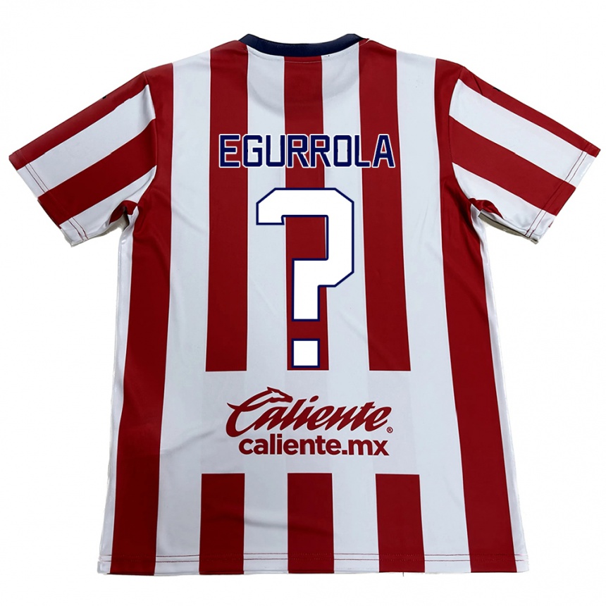 Kids Football Luis Egurrola #0 Red White Home Jersey 2024/25 T-Shirt Uk