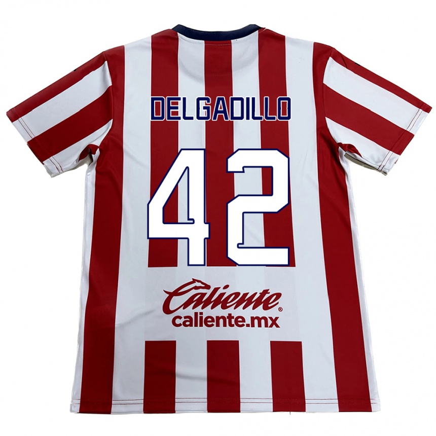 Kids Football Diego Delgadillo #42 Red White Home Jersey 2024/25 T-Shirt Uk