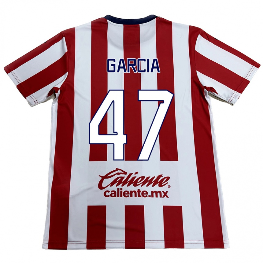 Kids Football Gael García #47 Red White Home Jersey 2024/25 T-Shirt Uk