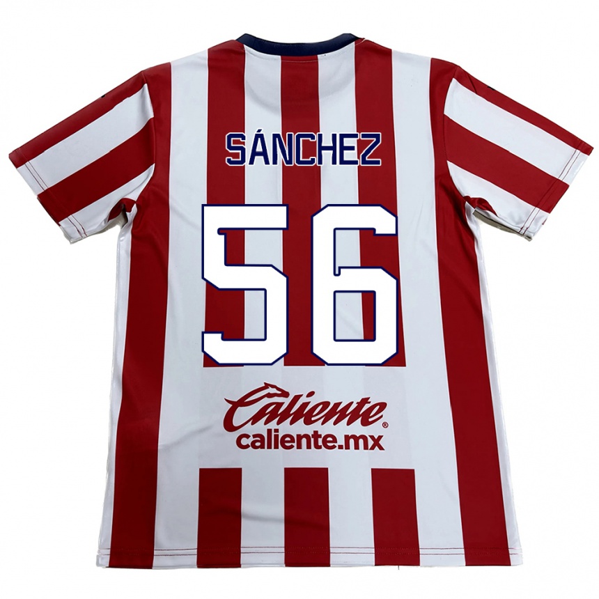 Kids Football Benjamín Sánchez #56 Red White Home Jersey 2024/25 T-Shirt Uk