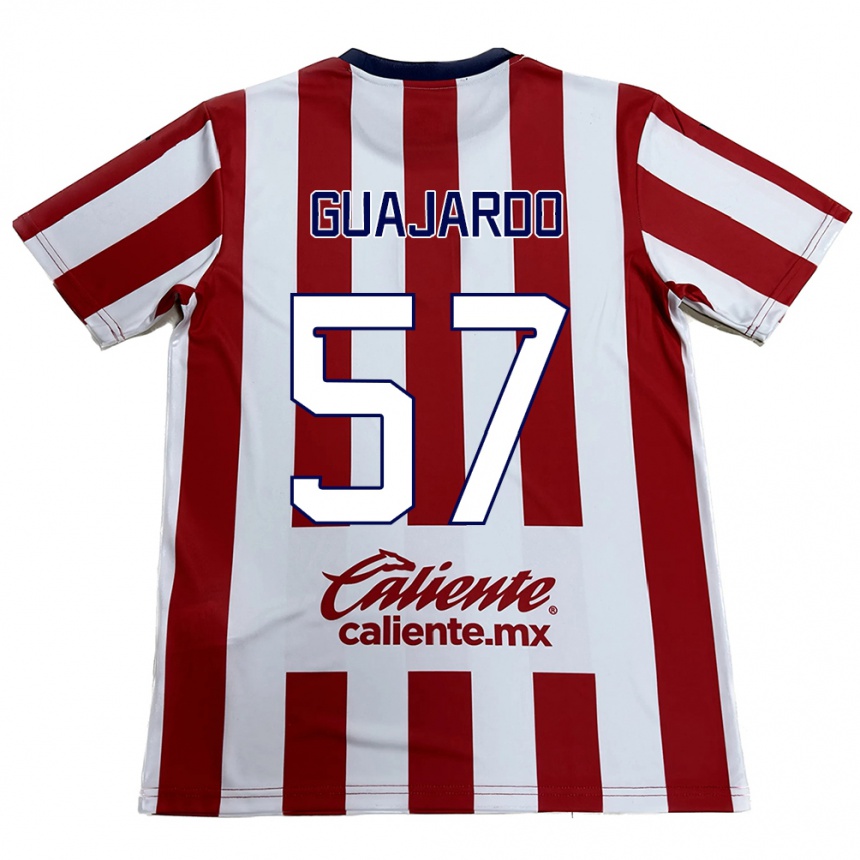 Kids Football Dylan Guajardo #57 Red White Home Jersey 2024/25 T-Shirt Uk