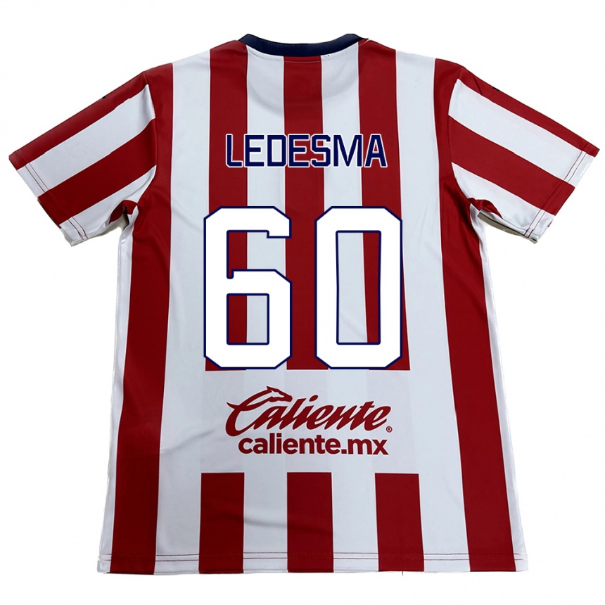 Kids Football Luis Ledesma #60 Red White Home Jersey 2024/25 T-Shirt Uk