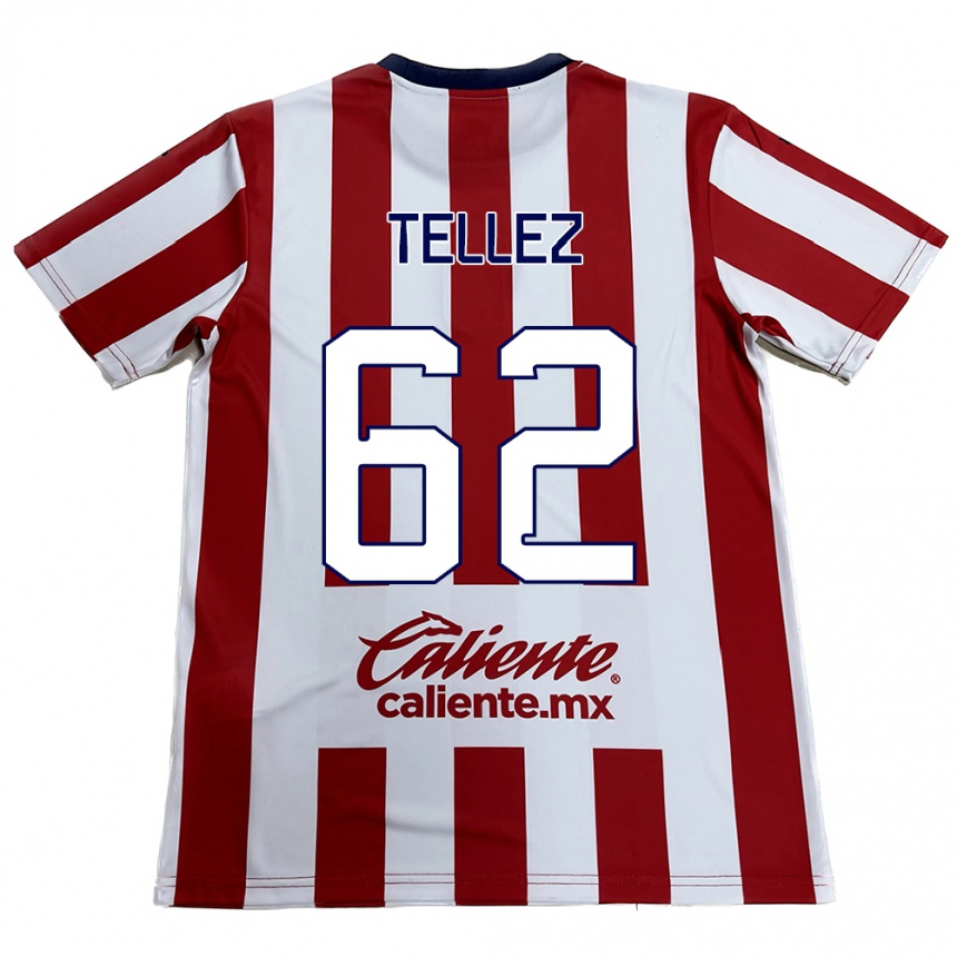 Kids Football Brandon Téllez #62 Red White Home Jersey 2024/25 T-Shirt Uk